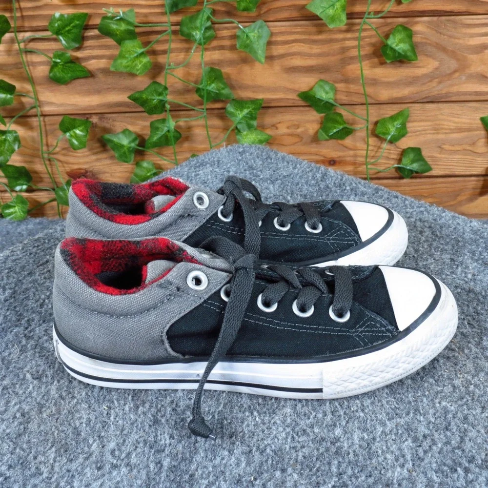 Converse Chuck Taylor All Star High Street‎ Ox Kids Sneakers Size 13 Black Grey